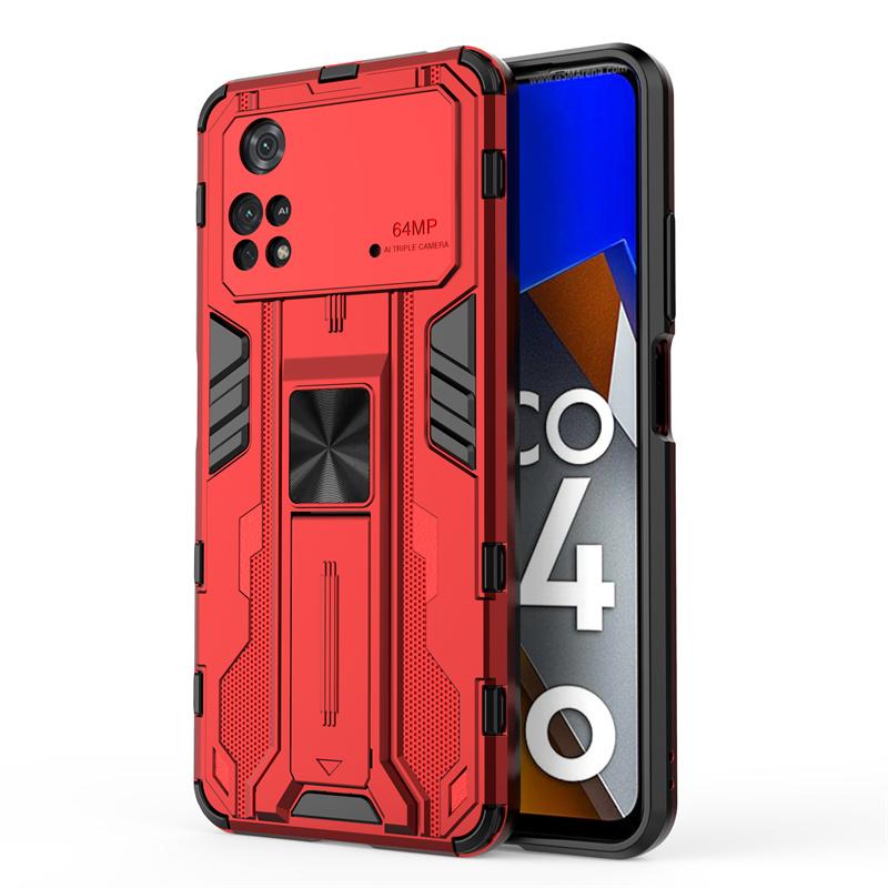 Pro Xiaomi Poco M4 Pro 4G Pouzdro Magnetický Stojan do Auta Pancéřové Pouzdro Pro Poko Poxo Little M 4 Pro M4Pro 4Pro Kryt Chránící Fotoaparát