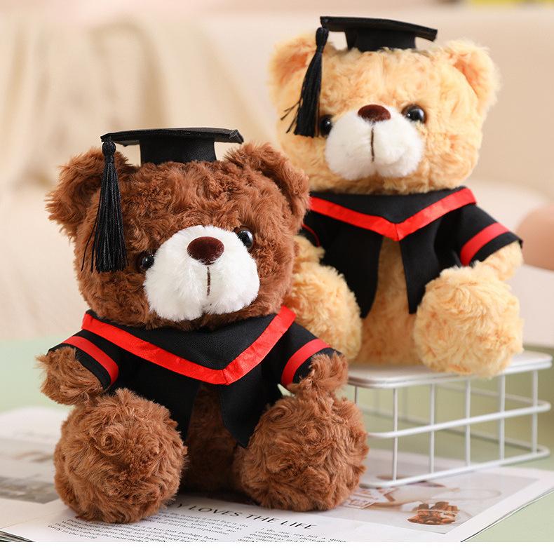 Doctor Bear Bachelor'S Clothing Teddy Bear Doll Ragdoll Graduation Gift Customized Logo Plush Toy