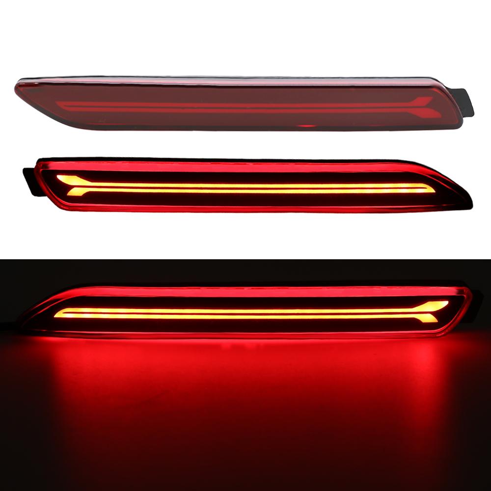 3 Functions DC12V 2PCS LED DRL Rear Bumper Brake Light for Toyota Camry 2007-2013 RAV4 2020 Lexus NX 2015-2018 RC 2015-2018