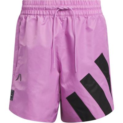 Anthony Edwards Series FW24 Letter Logo Lace-Up Basketball Shorts Men Shorts Purple Pink IW8053