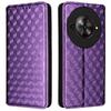 For ZTE Blade A75 5G/nubia Focus Wallet Case Rhombus Imprinted Leather Phone Cover