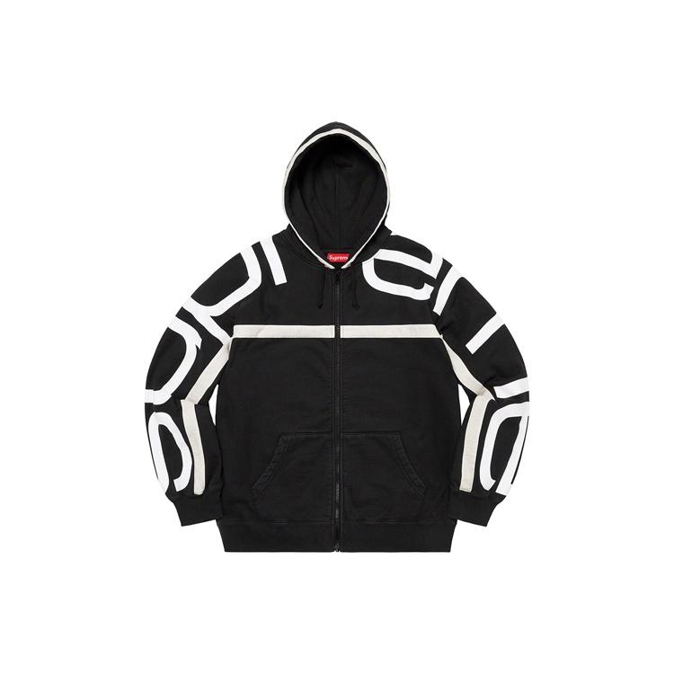 Supreme Big Logo Paneled Zip Up Hooded Sweatshirt 'Red White' Men's SUP-FW20-305