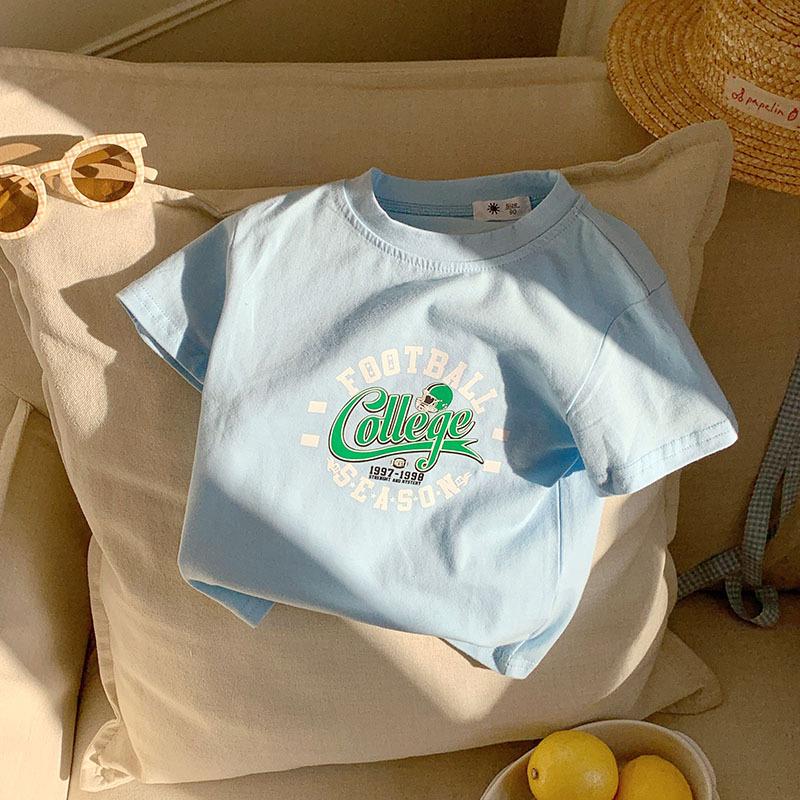 Children's Clothing Children's Short Sleeved T-shirts Men's and Women's Clothing Cartoon Printed Tops Children's Half Sleeves