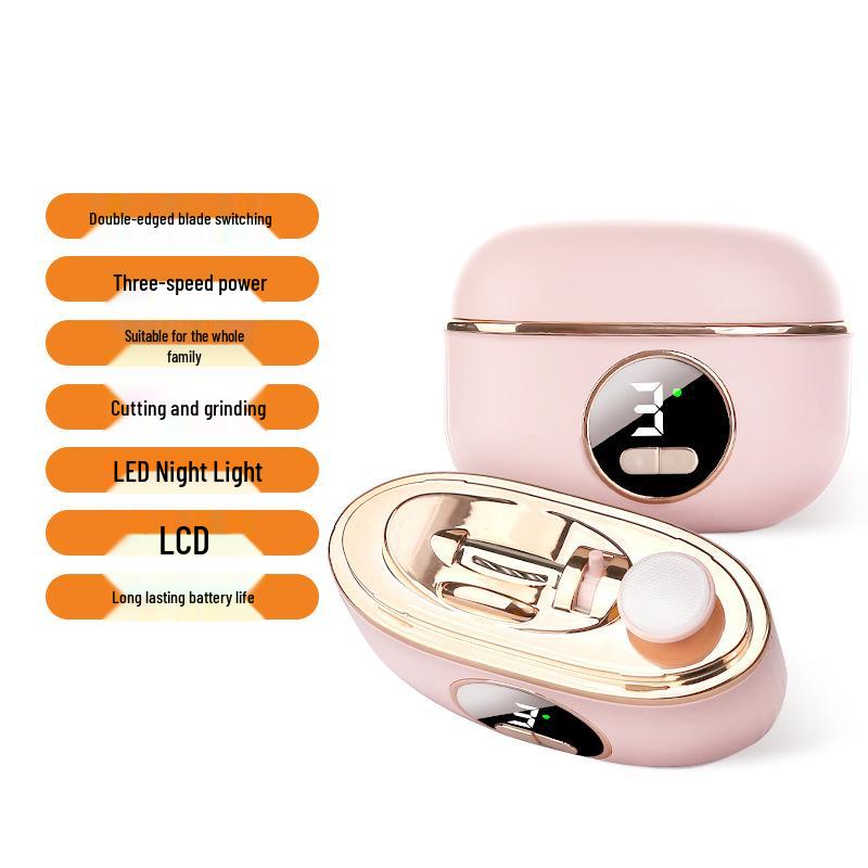 Convertible Electric Nail Clipper & File: Rechargeable, Automatic, Portable for Babies & Kids