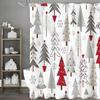 Cartoon Tree Shower Curtain, Bathroom Decorative Shower Curtain, Waterproof Shower Curtain with Hooks