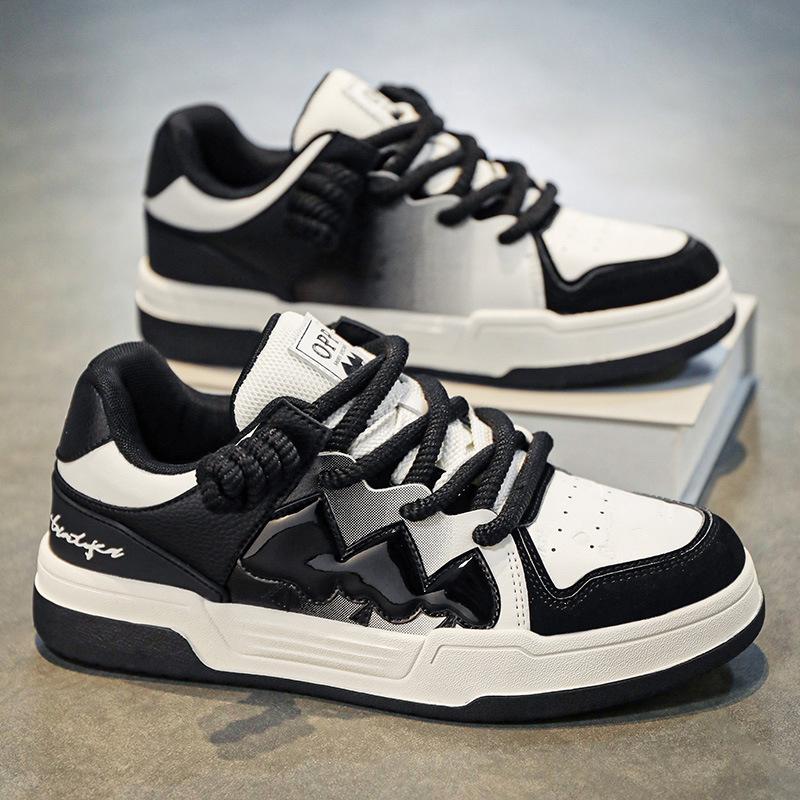 

Стиль колледжа Толстая подошва Увеличивающие рост Холодные липкие кеды Поверхность из микрофибры Дышащая спортивная обувь Мужская обувь 44