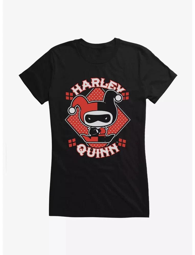 Comics Chibi Harley Quinn Black TShirt S