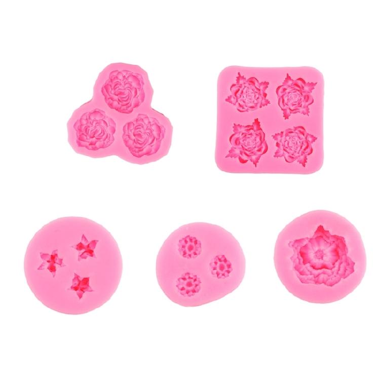 Flower Shape Fondant Former Flower Series-Cake-Decor Silicone Former Chocolate F