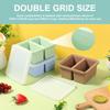 3Pcs Silicone Freezer Tray Kitchen Rectangular Ice Cube Mold 2 Cup Snack Soup Cube Mold Food Freezer Molds Container