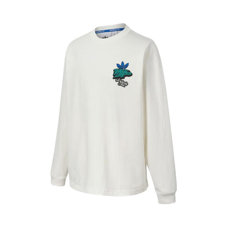 

Adidas Originals Logo Letter Crew Neck Long Sleeve T-Shirt Men Tops White JL7500 XL