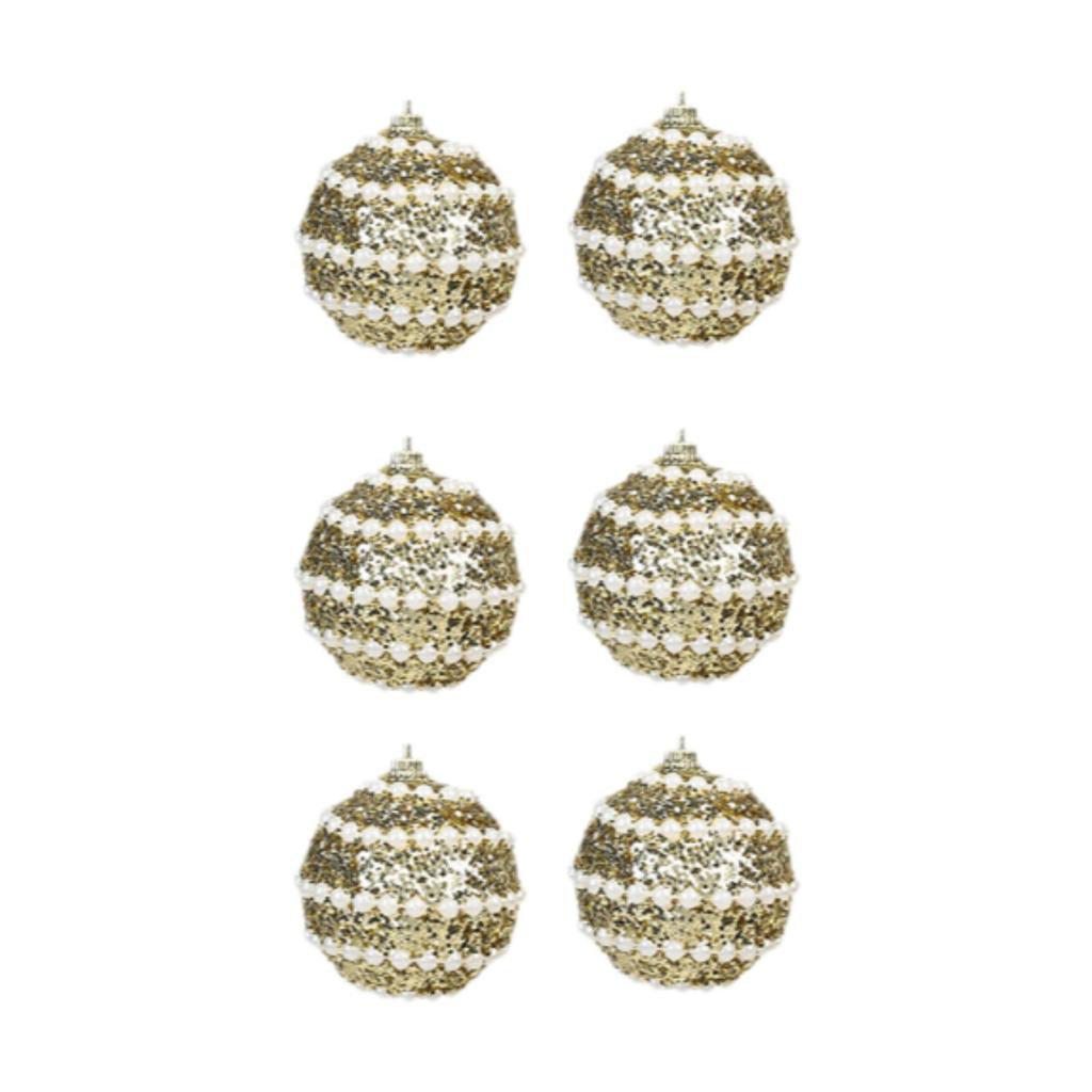 Set of 6 Christmas Ornaments for Tree, DIY Hanging Balls 5.5cm