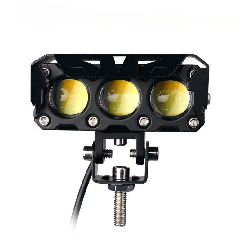 Motorcycle LED Spotlights Headlamp Car Headlight Bulbs Auto Lamp Projector Lens Dual Color Spot Fog Work Auxiliary Lighting