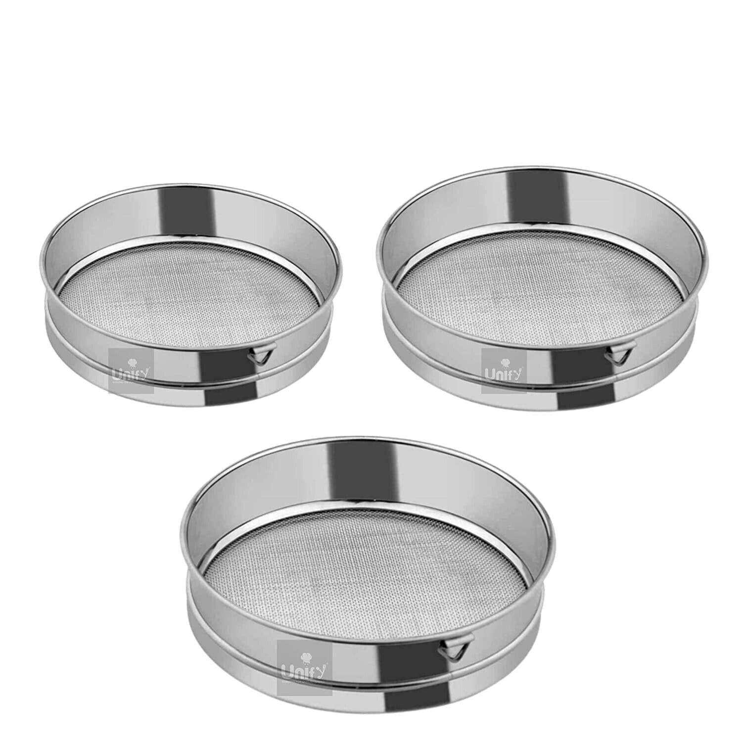 

Silver Stainless Steel Flour Strainer for Kitchen Pack Of 3 MR526