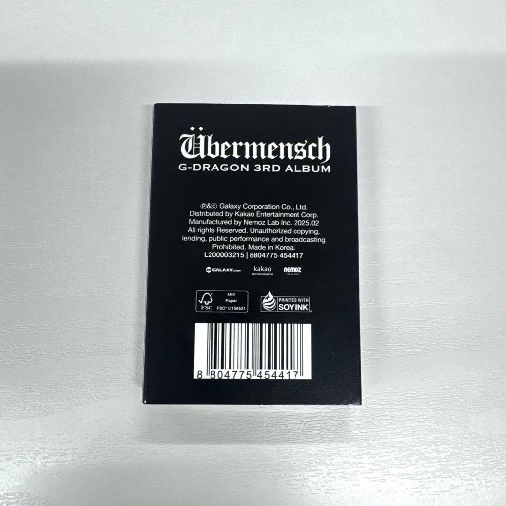 [USED] G-DRAGON Übermensch photocard ktown4u