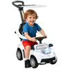 2-in-1 Slide Car, Removable Canopy, Lights, Music, Horn, Plastic and Metal, 96 X 39 X 90 Cm, White/Black
