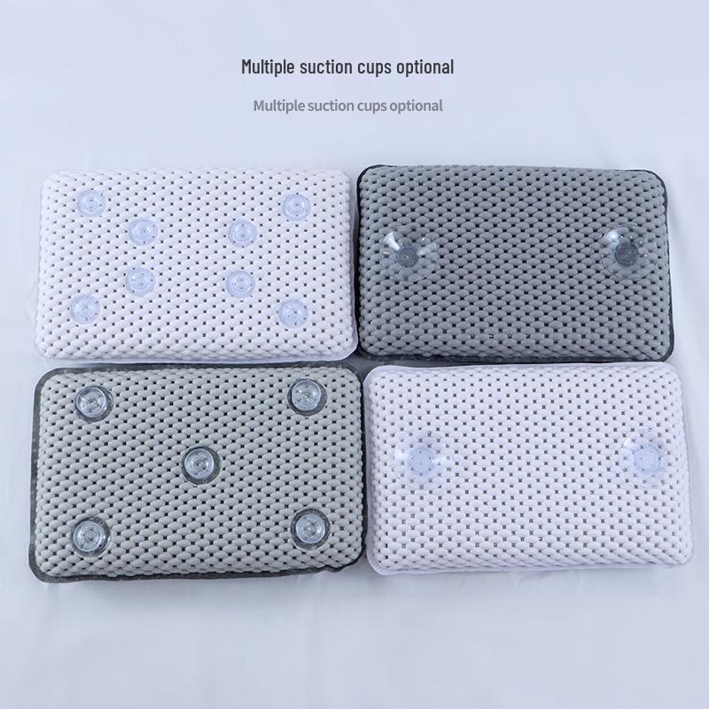 Waterproof PVC Foam Bath Pillow with Suction Cups for Home & Hotel Spa