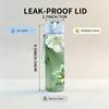 1PC Green Floral Leaf Marble Pattern 750ml Color Plastic Sports Water Bottle Leakproof Flip Straw Lid Suitable for Sports Office Home Use