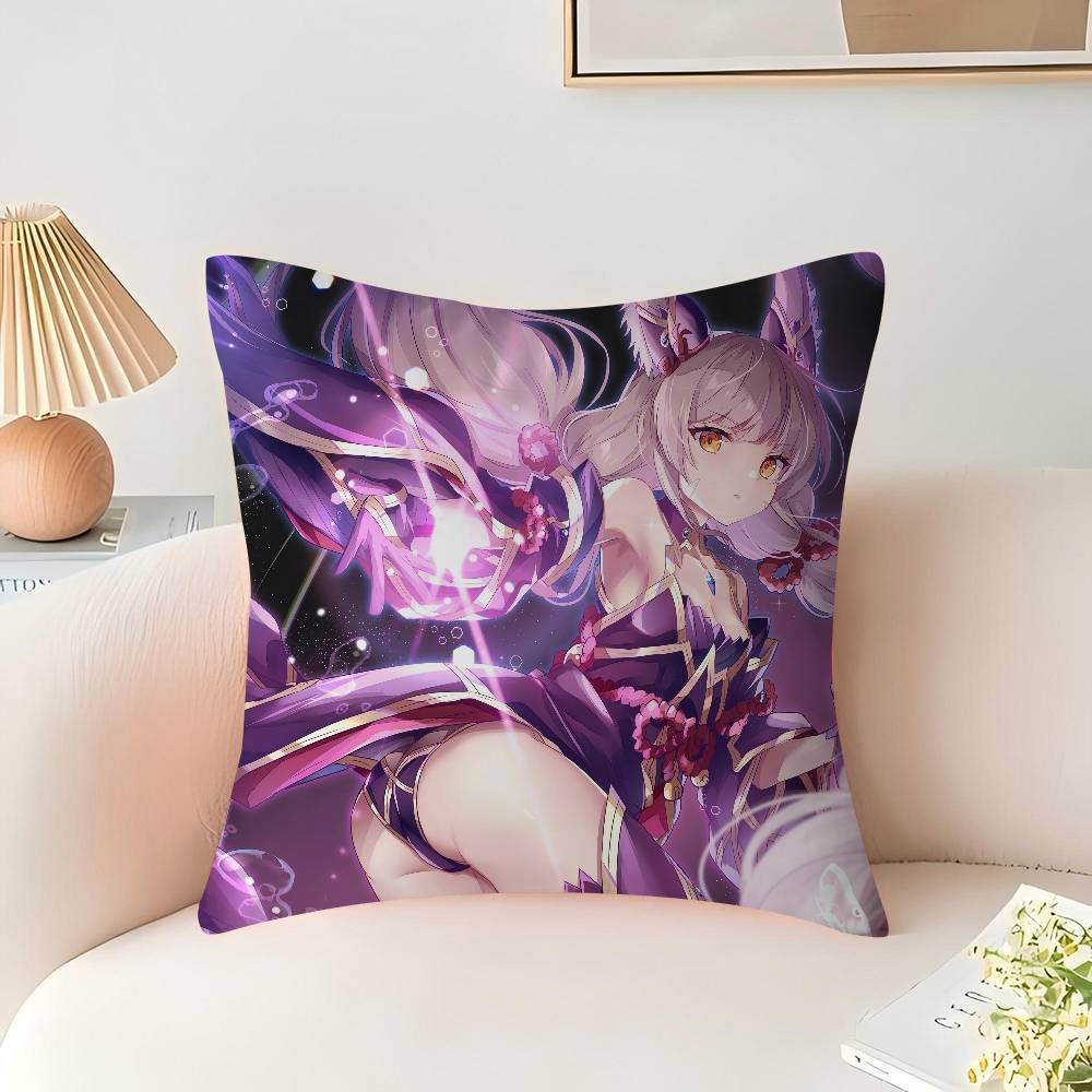 Nia Xenoblade Anime Pillow Covers Cartoon Sofa Decorative Home Double-sided Printing Short Plush Cute Cushion Cover