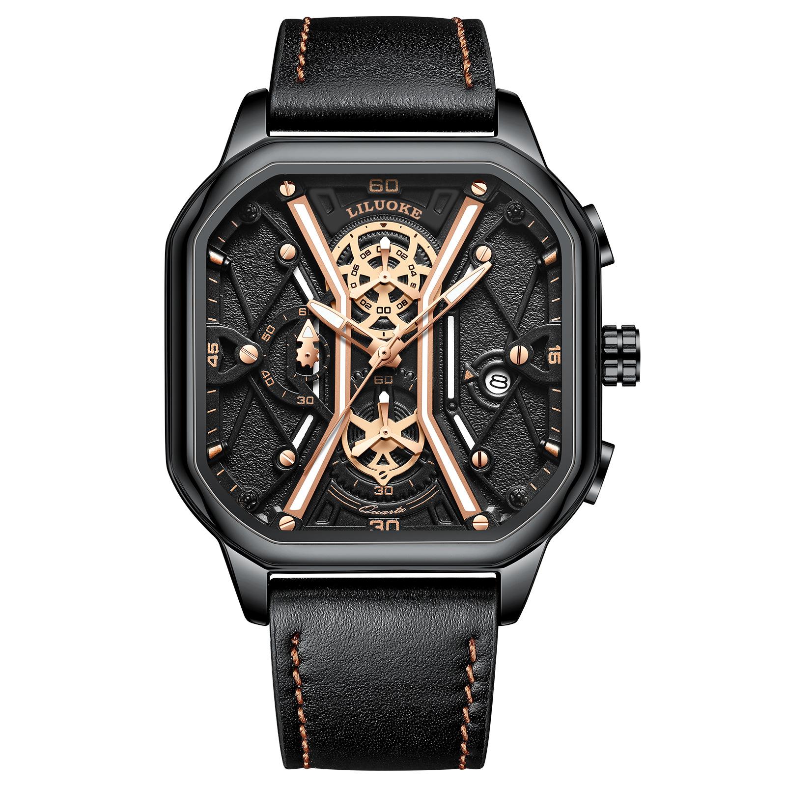 LILUOKE Мужские часы Высококачественные светящиеся водонепроницаемые часы Мужские немеханические часы