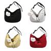 Nylon Large Capacity Water Dumpling Shape Shoulder Bag For Daily Use