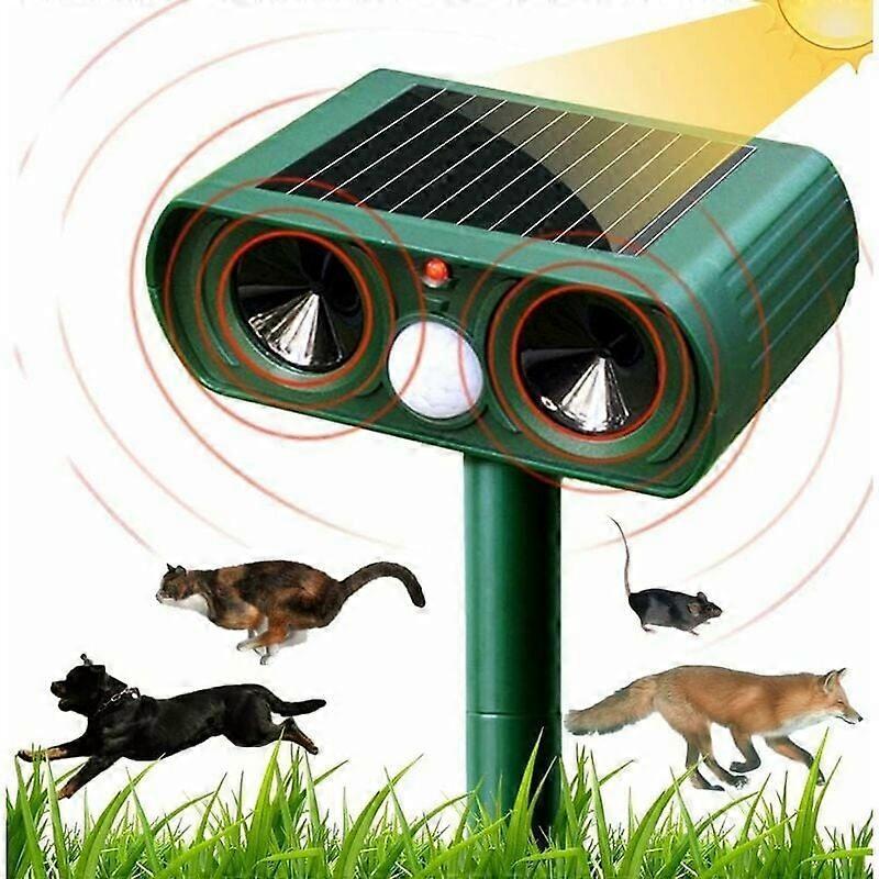 Repellente per gatti ultrasonico solare repellente per gatti da esterno per gatti regolabile sensibilità e frequenza repellente per gatti ultrasonico repellente per parassiti protettore per giardino