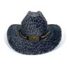 Autumn and winter new European and American style western cowboy hat men's and women's Tibetan top hat fashion leopard print jazz hat