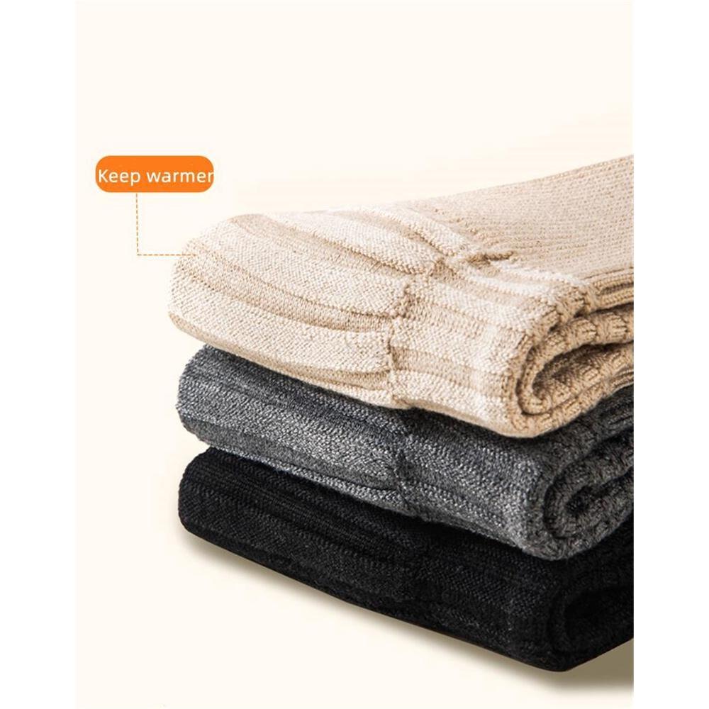 1 Pair Cashmere Knee Pads Men Women Stretchy Knit Knee Warmer Support Brace Wrap Compression Sleeves Kneepads Cold Protective Gear