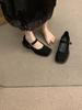 French Retro Platform Thick Heel Mary Jane Single Shoes Women's 2025 Spring and Autumn New Versatile Light Mouth Square Head Grandma Shoes