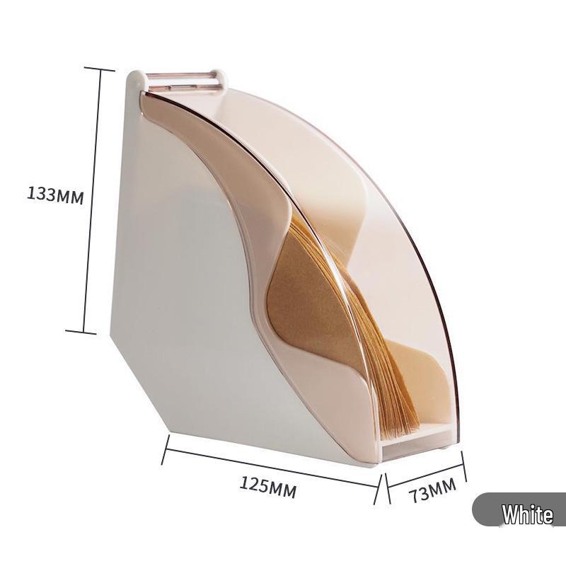 V60 Fan-Shaped Coffee Filter Paper Dustproof Storage Box, Fits V01/101 Filters