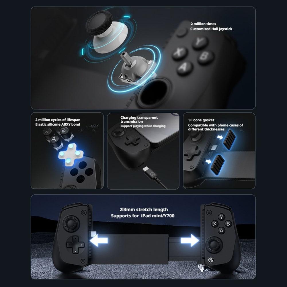 Stretching Game Controller IOS Android Type-C Mobile Game Controller Peripheral For Mobile Games