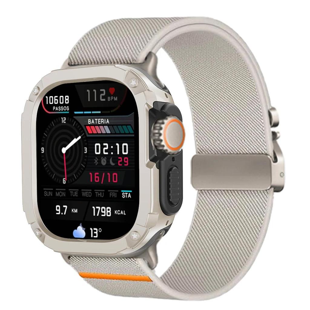 Nylon Strap+Case for Apple Watch Band Ultra 3 49mm 45mm 46mm 44mm 42mm 40mm 41mm 38mm iWatch Series 11 SE 3 10 9 8 7 6 5 4 3 2 1