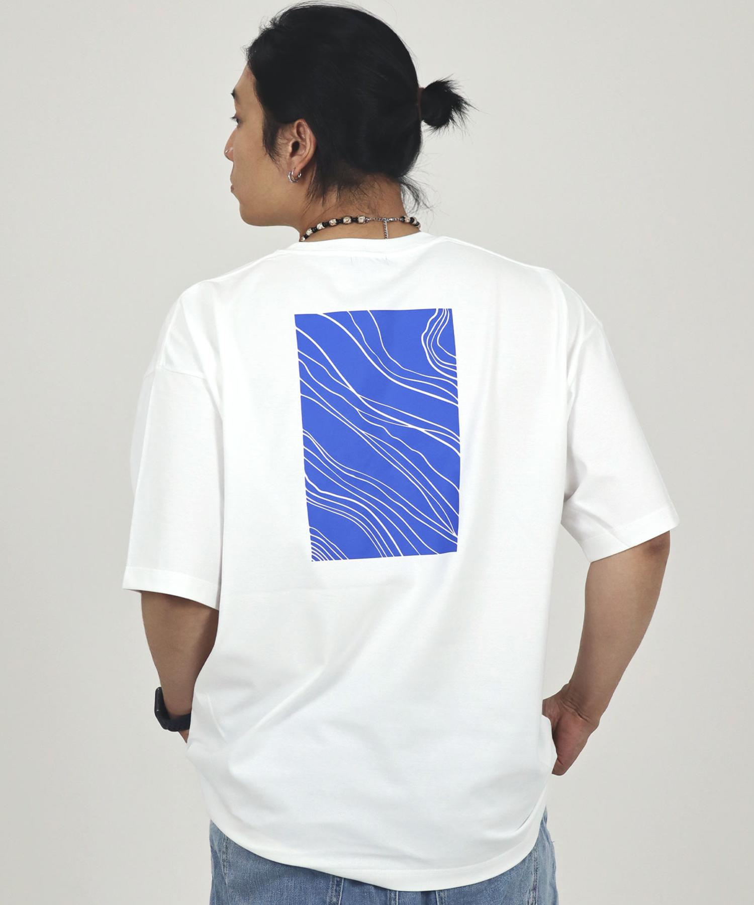 Just Haeng Ocean Logo Blue White Oversized Short Sleeve T-Shirt 2.0 Ver M