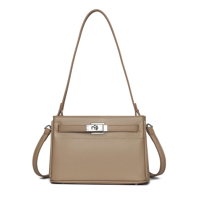 Kopf Rindsleder Echtleder Tasche - Abschließbare Unterarmgeldbörse (Premium Sense Damen Umhängetasche mit großer Kapazität für Pendler)