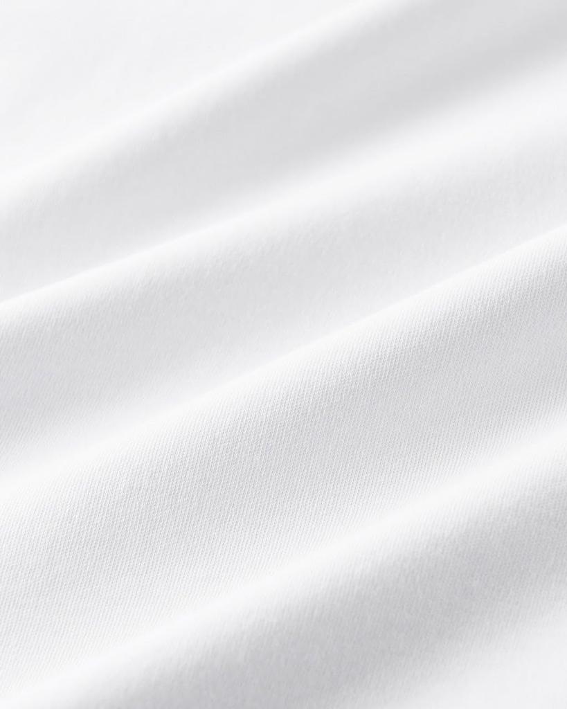 Double Front Crew Neck Short Sleeve 55958 M White [Deluxe] Men's T-Shirt