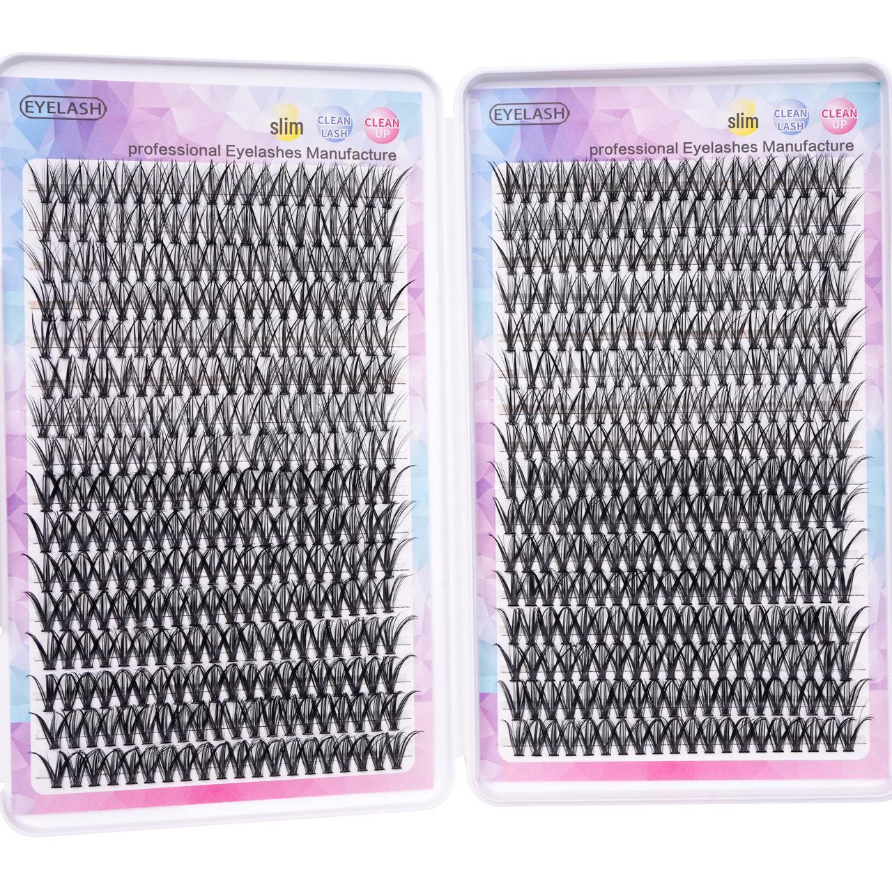 

Segmented DIY Self-Grafting Eyelash Kit: 30p/40p Mixed Pack False Eyelashes