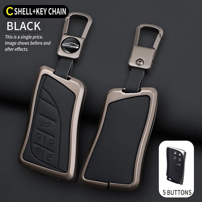 Car Metal Leather Key Case Holder Cover Chain For Lexus NX ES UX US RC LX IS 250h RX 350h LS 450h 260h 300h UX200 LM350H LM500H
