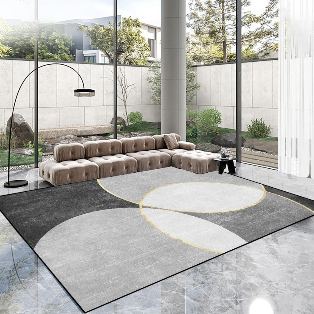 Nordic Geometric Low Pile Carpet Non Slip Living Room Rug 160x230cm Large Area Bedroom Floor Mat