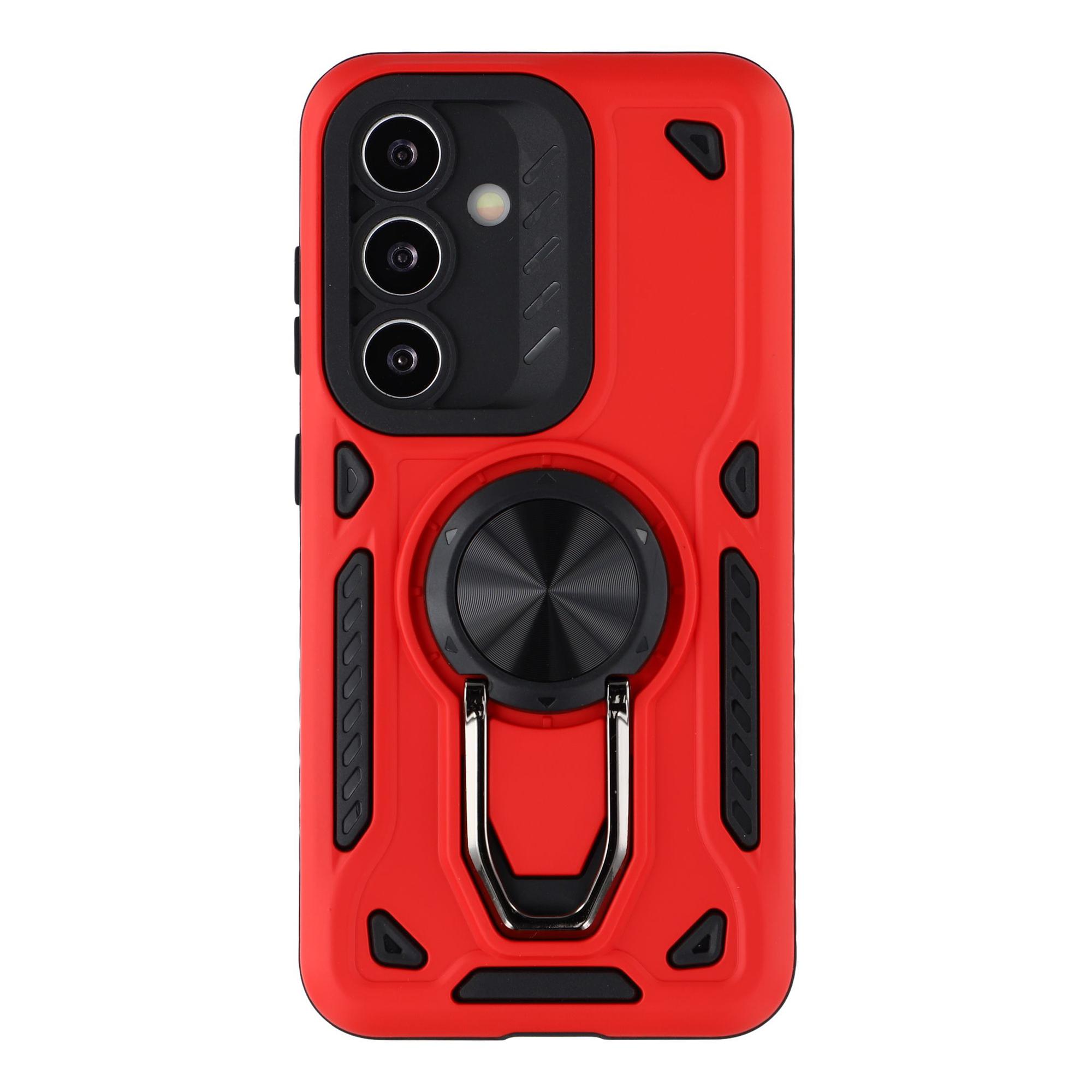 

Чехол для Samsung Galaxy A26 5G с подставкой Противоударная задняя крышка для телефона из ТПУ+ПК Red