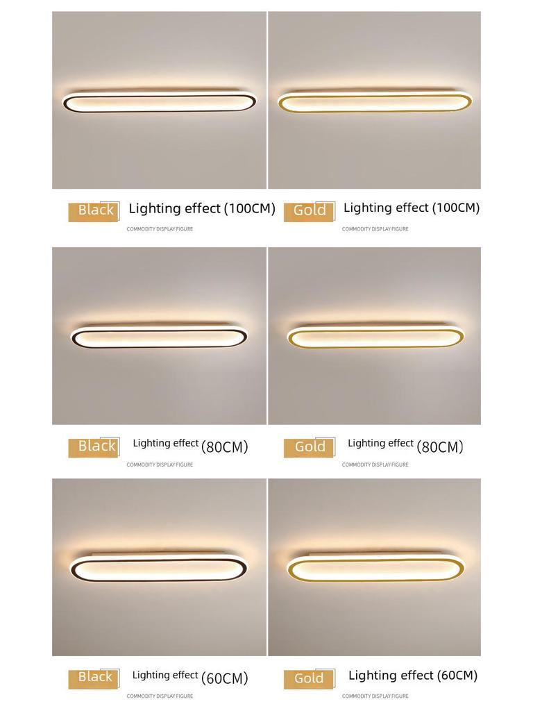2024 Modern Long Strip Ceiling Light for Hallway, Bedroom, Dining Room, Balcony, Walk-in Closet, and Staircase