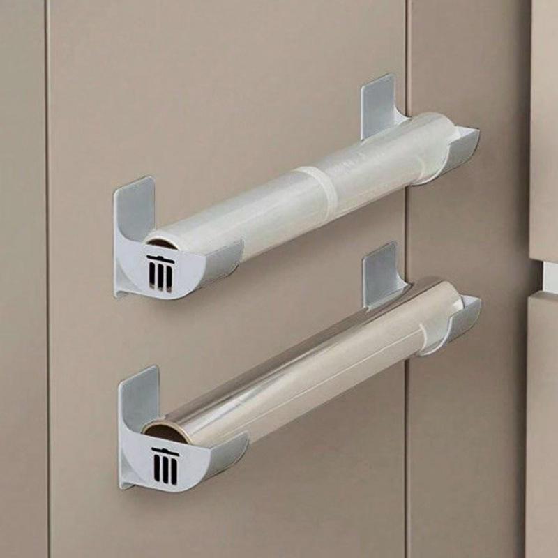 Adjustable Wall-Mounted Kitchen Trash Bag & Cling Film Holder