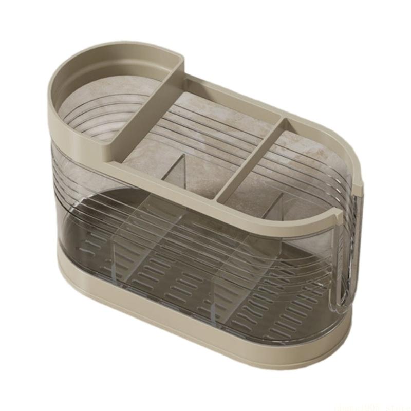 QX2E Modern Utensil Storage Solution Chopstick RackWith Drainage Base Kitchen Counter Cutlery Holder