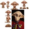 Máscara Realista Cosplay Elfo Dobby Fantasia de Halloween Adereço de Chapéu Marrom Látex Estilo Animal