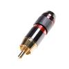 4 Pcs Rca Hi-Fi Gold-Plated Copper Male Plug Audio Connector