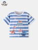 Summer 2023 Cartoon Ocean Print Kids' T-Shirt – Casual, Fashionable Round Neck