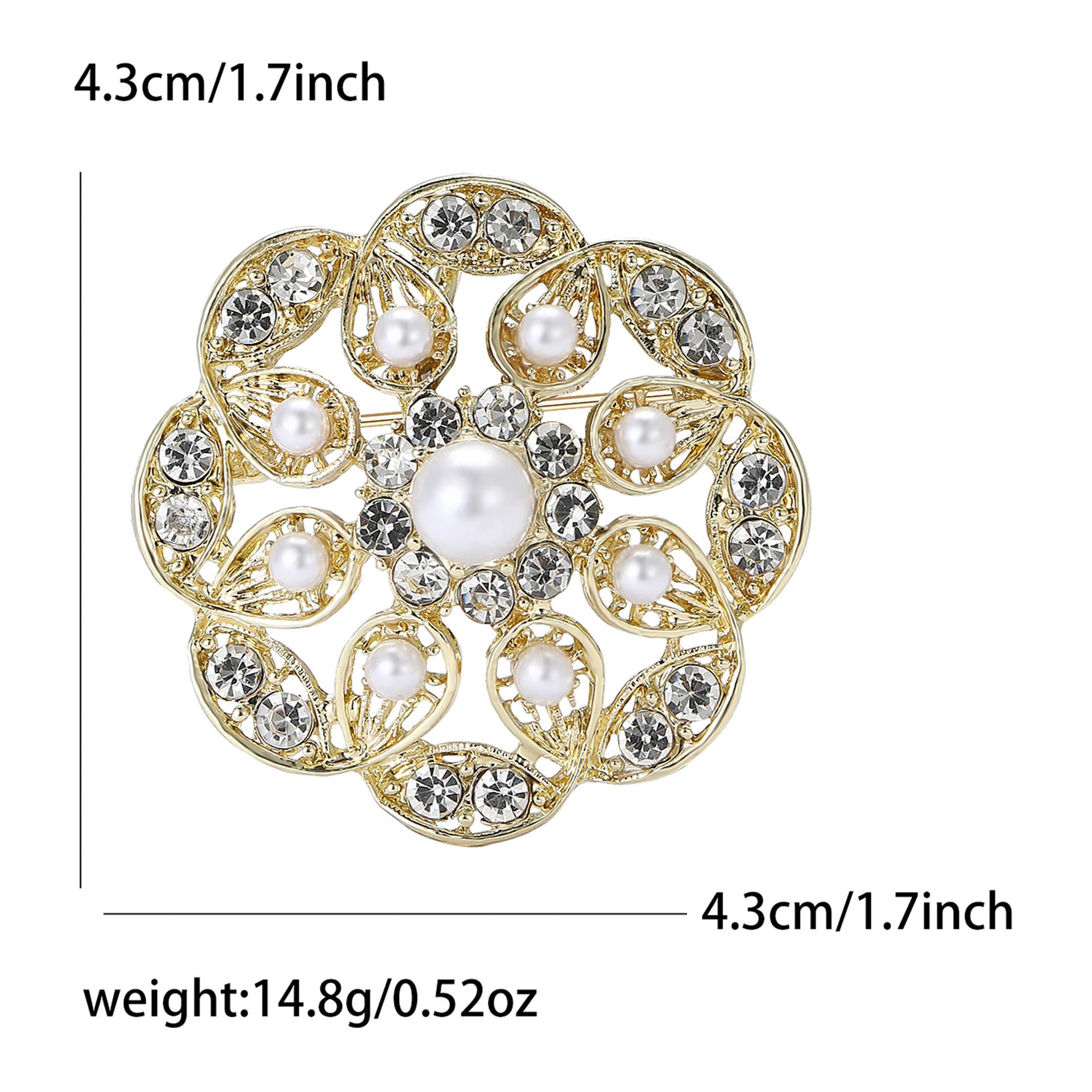 

Изысканная брошь-цветок из высококачественного сплава со стразами, легкая, роскошная, универсальная, для женского костюма, свитера, корсажа, ювелирное украшение