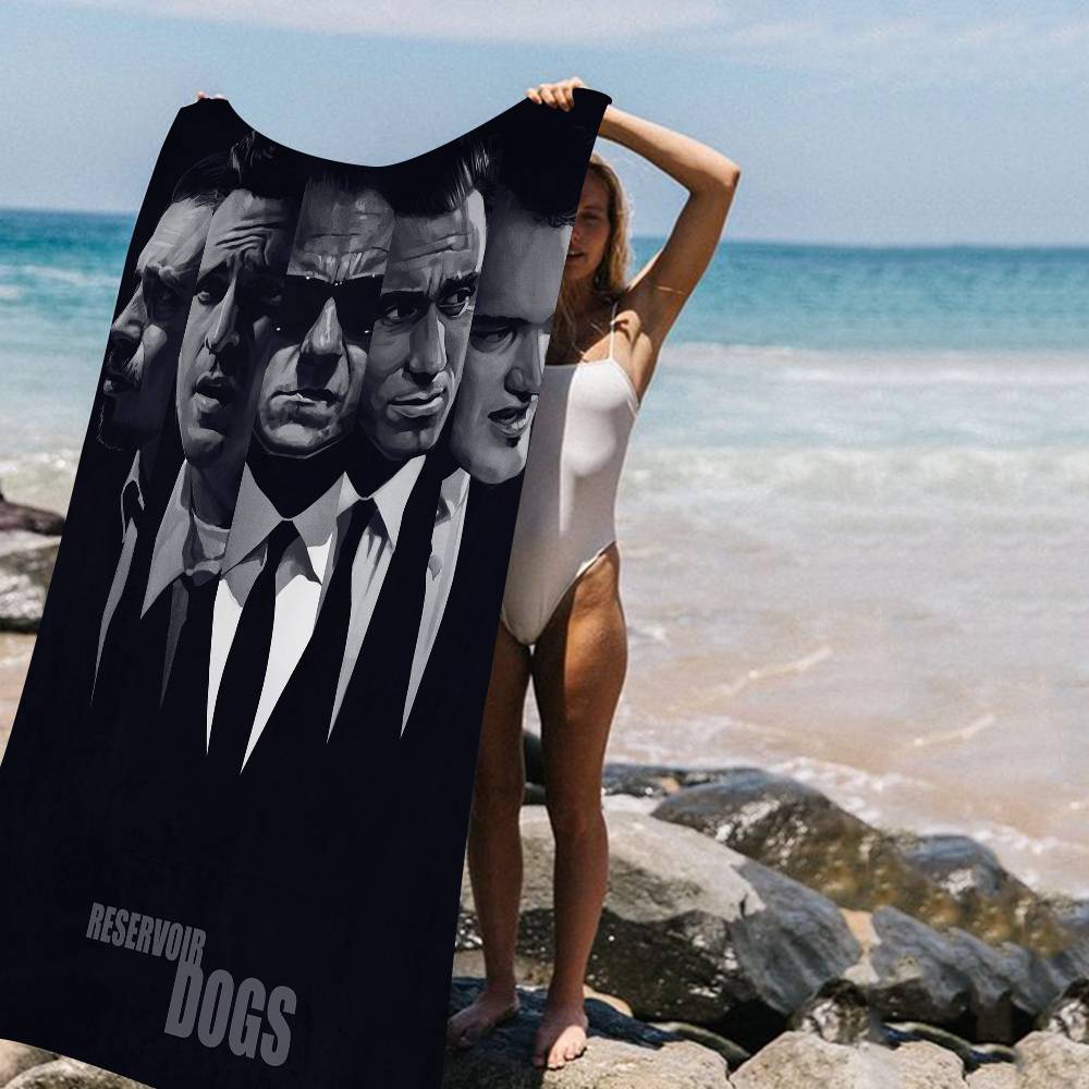 Movie R-Reservoir-Dog Beach Towel Cartoon Cute Summer Kids Large Bath Pool Beach Towel Microfiber Absorbent For Swimming Travel