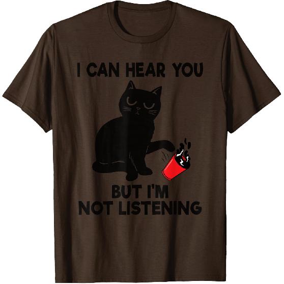 I Can Hear You But I'm Not Listening Funny Cat Lover Coffee T-Shirt
