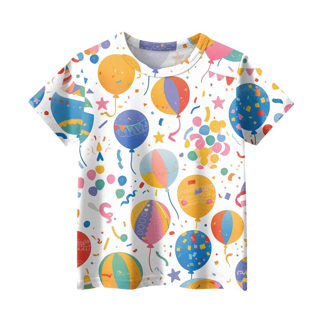 Dívčí chlapecká trička pro batolata Dětské top chlapecké a dívčí tričko s krátkým rukávem