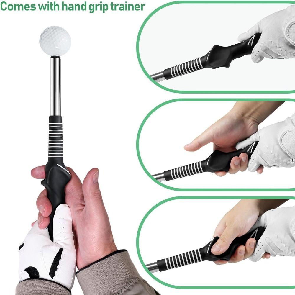 Chipping Hitting Golf Swing Training Aid Retractable Swing Correcting Trainer Tool  Warm Up