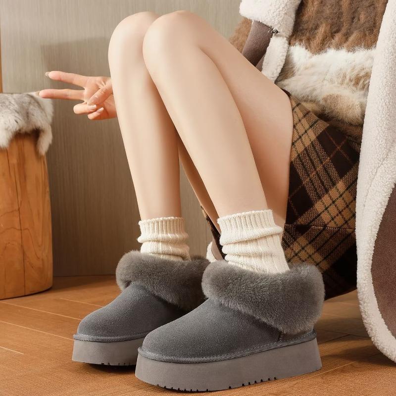 High-top Shoes, Snow Boots, Women's New Style, Thickly Padded Cotton Shoes, Anti-slip Short Boots